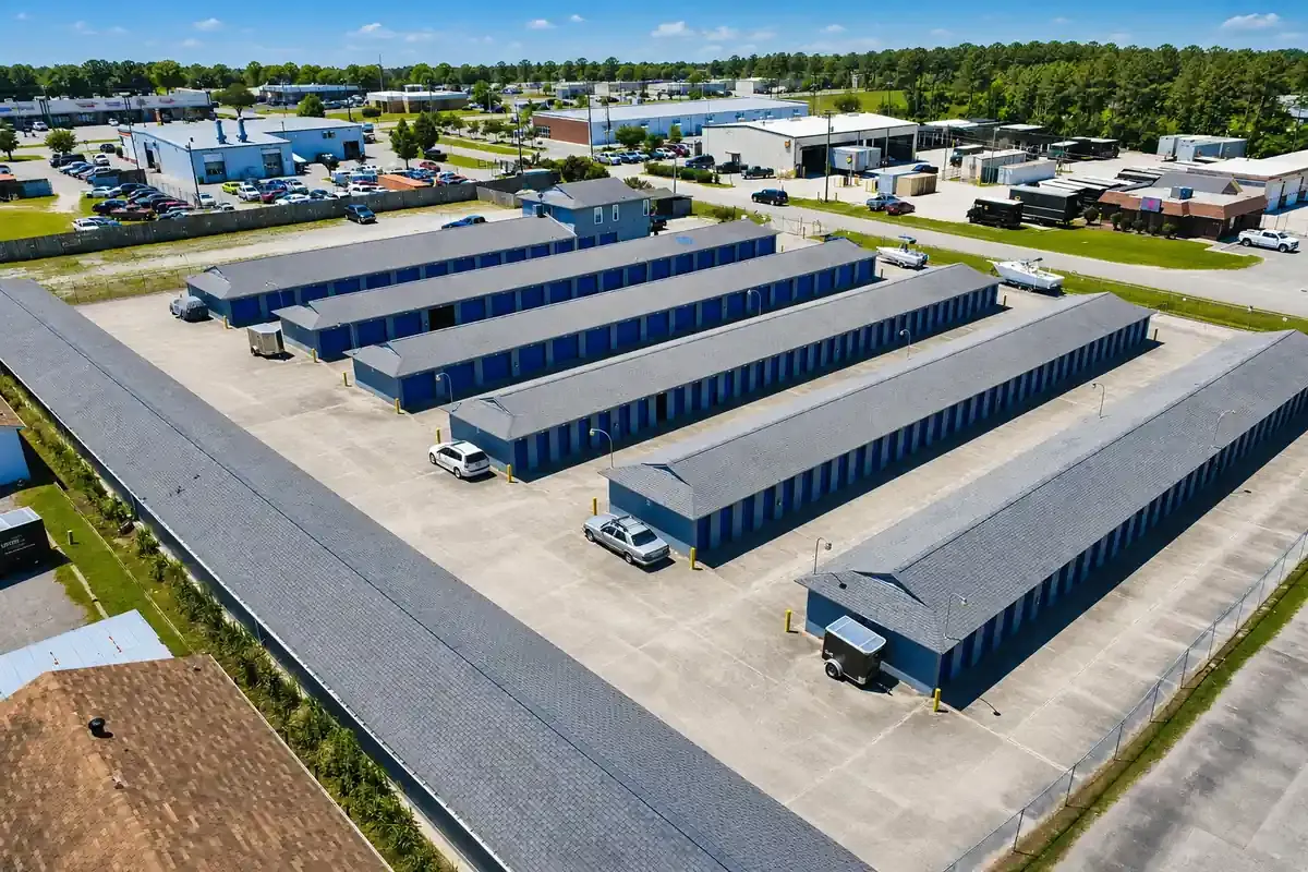 Aerial view of the Storage units at KO Storage of Jacksonville
